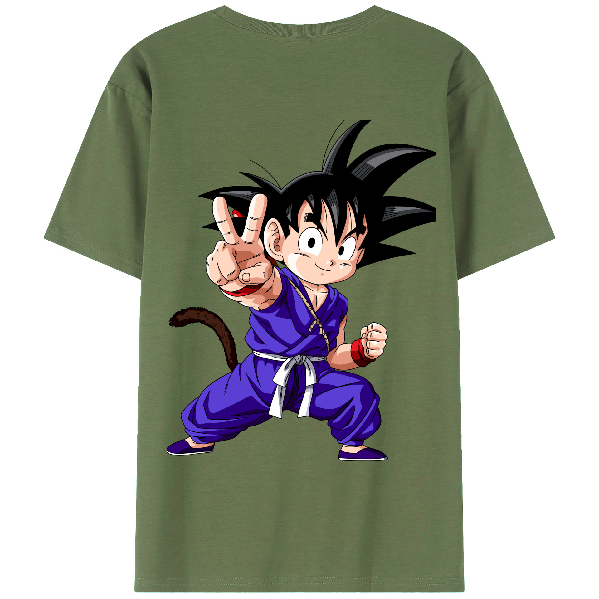 （画像用） ドラゴンボール 孫悟空（そん ごくう）Son Goku カカロット DRAGON BALL Kakarotto 綿100％ メンズ半袖Tシャツ（バックプリント） 通気性